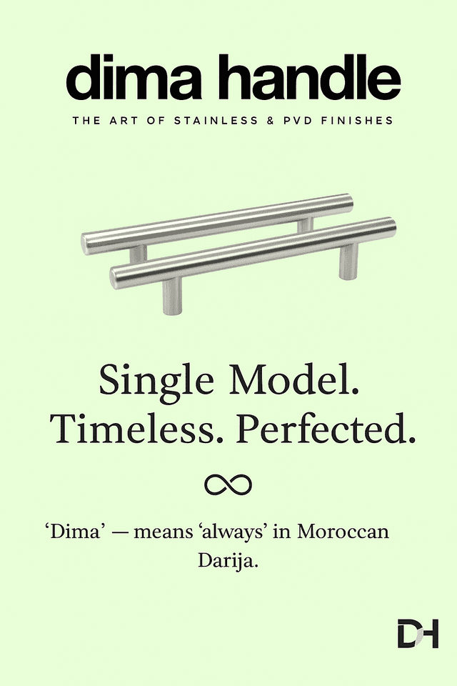 Stainless T bar pull - Dima Handle